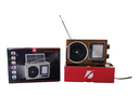 KTF-1646 Small Concert Retro Rechargeable Blue Tooth Conference Speaker Wireless with Torch Solar System Radio Am Fm Vintage