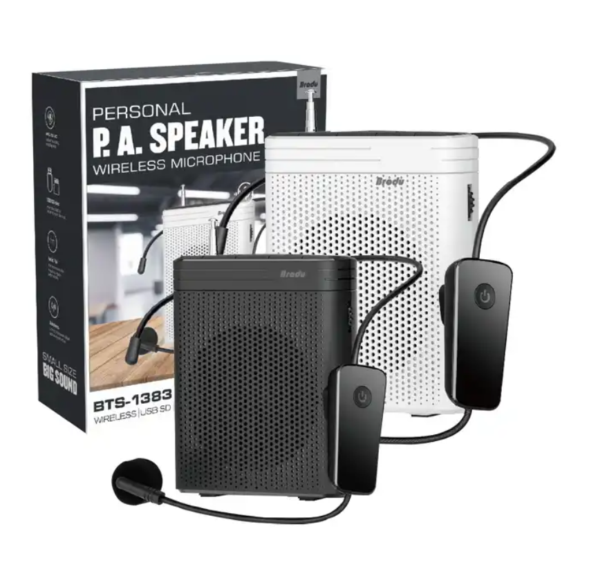 BTS-1383 City Tour Classroom Teacher Personal Portable Loudspeaker with Microphone Digital Voice Recorders Signal Amplifier