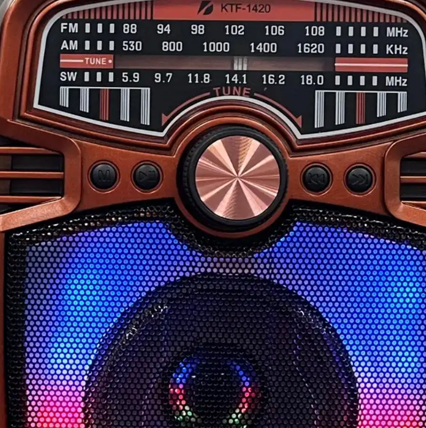 Heavy Bass Wireless Soundbar Led Home Theatre Speaker Portable Classic Vintage City Radio Mix