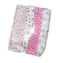 100% Cotton 4pcBaby Receiving, Swaddling Sheets-Multicolor