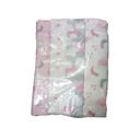 100% Cotton 4pc Baby Receiving, Swaddling Sheets-Multicolor