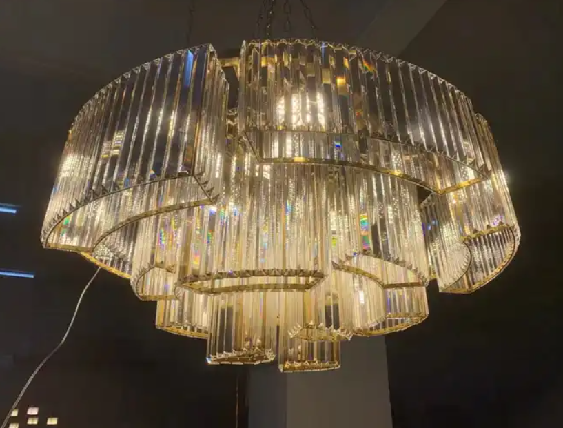 Luxury Style Indoor Decoration Custom Chandelier Hotel Villa Wedding Crystal LED Pendant Light