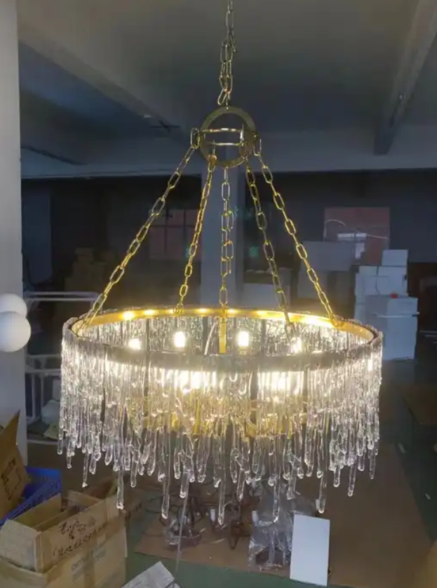 Luxury Style Indoor Decoration Custom Chandelier Hotel Villa Wedding Crystal LED Pendant Light