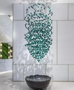 Long Stone Indoor Decoration Glass Luxury Villa Staircase Hotel Modern Chandelier Pendant Light