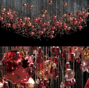 KTV Commercial Space Hotel Lobby Red Color Luxury Modern Decorative Led Chandelier Light