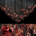 KTV Commercial Space Hotel Lobby Red Color Luxury Modern Decorative Led Chandelier Light