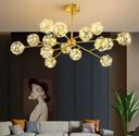 Custom Design Glass Ball Hanging Lamps Home Decorative Modern Chandeliers For Living Room Dining Room