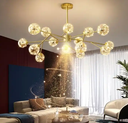 Custom Design Glass Ball Hanging Lamps Home Decorative Modern Chandeliers For Living Room Dining Room