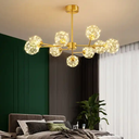 Custom Design Glass Ball Hanging Lamps Home Decorative Modern Chandeliers For Living Room Dining Room
