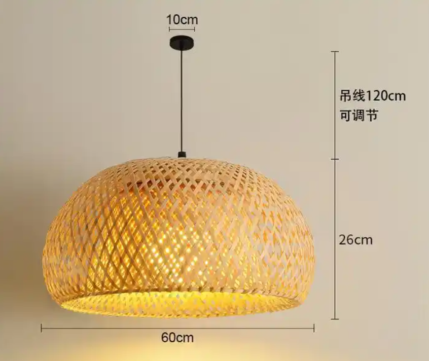 Modern Bamboo Pendant Light Wood Suspension Lantern Ceiling Light For Parlor , Restaurant ,Bar Cafe, Home Decoration Lighting