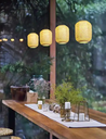 Modern Bamboo Pendant Light Wood Suspension Lantern Ceiling Light For Parlor , Restaurant ,Bar Cafe, Home Decoration Lighting