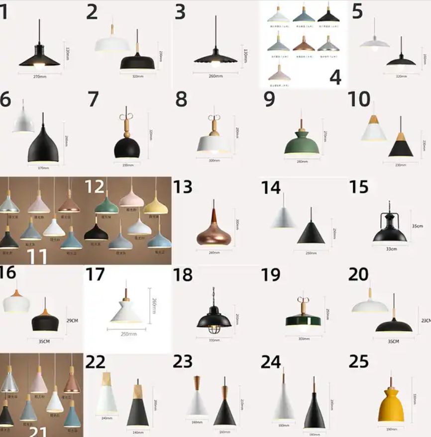 Industrial Hanging Home Decor Iron Lamp Restaurant Bar Cafe Kitchen Bedroom Led Modern Nordic Pendant Light