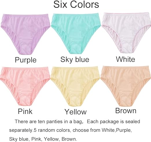 6 Pieces Disposable Knickers - Multi-Color