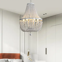 Indoor Lighting Vintage Retro Style Wood Art Decor Wooden Large Cheap Beaded Chandelier Lighting Ceiling