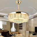 Indoor decor ceiling fan ABS blade with light golden bird's nest luminous ceiling fan light LED