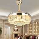 Indoor decor ceiling fan ABS blade with light golden bird's nest luminous ceiling fan light LED