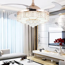 Indoor decor ceiling fan ABS blade with light golden bird's nest luminous ceiling fan light LED