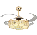 Indoor decor ceiling fan ABS blade with light golden bird's nest luminous ceiling fan light LED