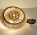 Modern bamboo pendant light wood suspension lantern ceiling light for parlor restaurant bar cafe home decoration lighting