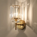 Luxury golden hotel stair corridor bedroom wall lamp post modern fashion crystal wall sconce Iwork lighting