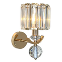 Luxury golden hotel stair corridor bedroom wall lamp post modern fashion crystal wall sconce Iwork lighting