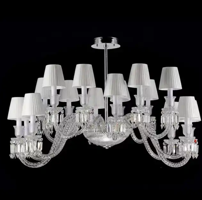 Modern Glass Arms K9 Crystal Lights Luxury Living Room Bedroom Indoor Decoration Candle Crystal Chandeliers & Pendant Lights