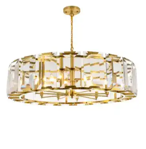 Oval Crystal Flat chandelier Light Modern In Door Home Ceiling Pendant Chandeliers Light Decorative Fixtures