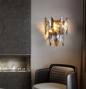 Luxury Crystal Postmodern Style Background Wall Decorative Lamp Individual Art Corridor Hotel Bedside Wall Lamp