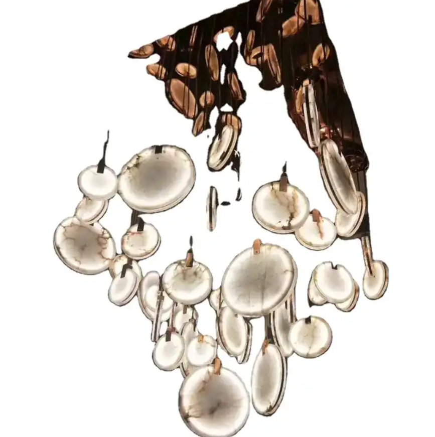 Modern Style Indoor Decoration Hotel Lobby Villa Staircase Custom Crystal Chandelier