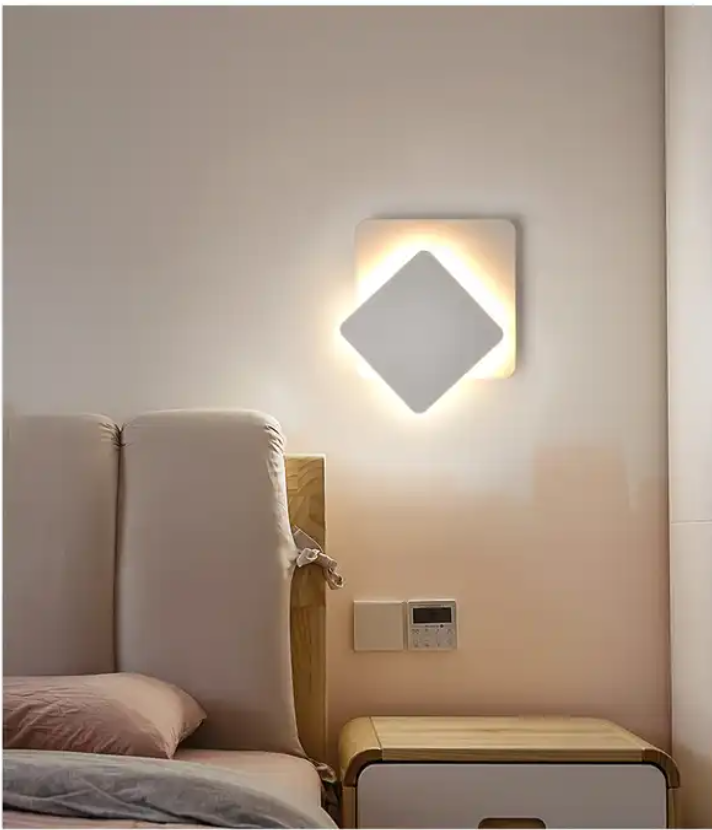 Nordic design Wall Scones Lighting Night Lamp Square Led Corner Lights Minimalism living room Wall bracket light