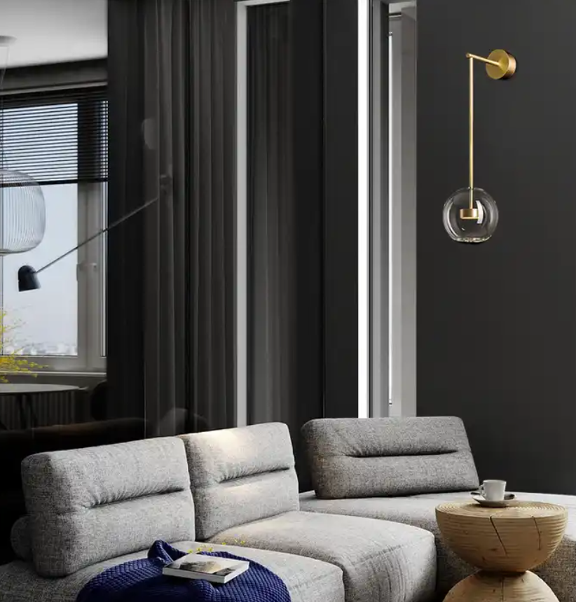 Modern simple lamp luxury modern style glass wall light for indoor bedroom besides decoration lighting