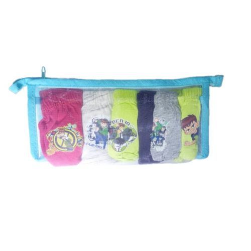 6 Pack of Boys' Cotton Underwear Panties - Multi-color