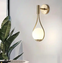 Nordic Design Gold Color Wall Light Indoor Decorative Glass Wall Lamp