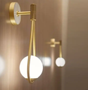 Nordic Design Gold Color Wall Light Indoor Decorative Glass Wall Lamp