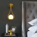 Nordic Design Gold Color Wall Light Indoor Decorative Glass Wall Lamp