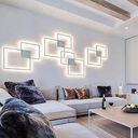 Led Wall Light Panel Black White Square DIY Combine Wall Decoration Lamp For Bedside Living Room Mall Decor Lighting
