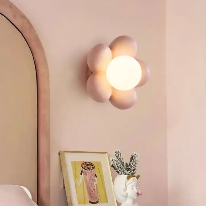 Flower Sconce Bedroom Creative Decoration Simple Modern Nordic Sconce Wall Lamp