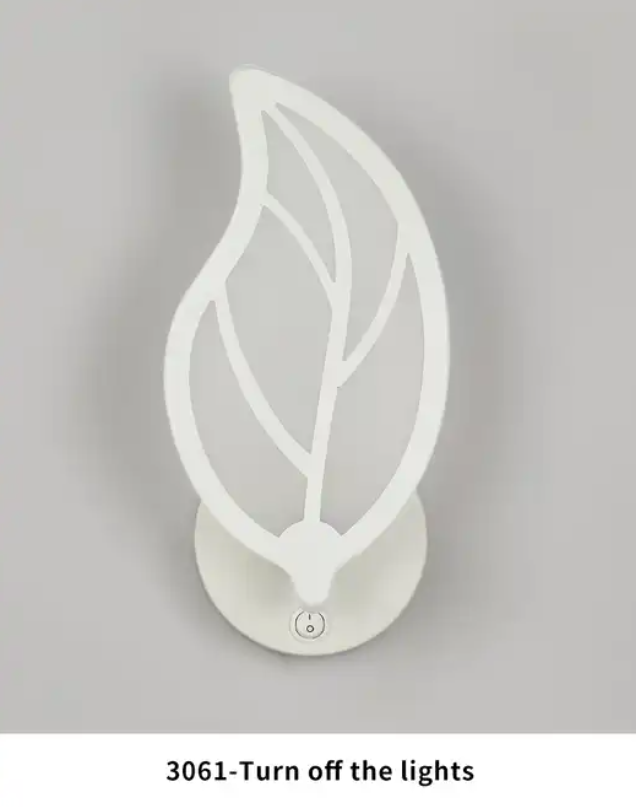 indoor unique blade design wall lamp with white light/warm light and color changing function controlled by switch