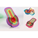 6piece Kitchen Measuring Spoons and Cup Set - Multi-color