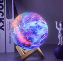 6 Colors 3D Print 8-18cm Touch Remote Control USB Rechargeable Star Moon Lamp LED Night Light with Stand