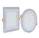 3+3W Double Color Surface Recessed Mounted Slim Round Square Led Panel Light