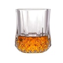 6 Pieces Of Diamond Design Whisky Glasses, Colorless.