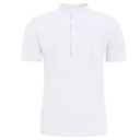 Plus Size 6XL Cotton Linen Casual Short Sleeve Button Up T-shirt Solid Color Stand-up Collar Slim Fit Shirt