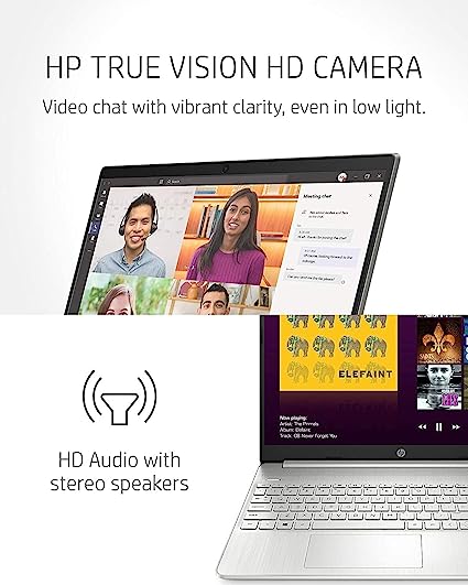HP NOTEBOOK 15 CORE I7 8GB RAM 1TB HDD 10TH GEN 15.6" TOUCH DISPLAY SILVER COLOR