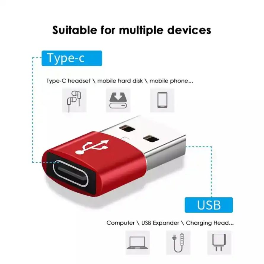 Otg USB Type C Female Connector To USB 3.0 , Type A Male Charge Sync Data Adapter USB to Type C Data Adapter Connectors