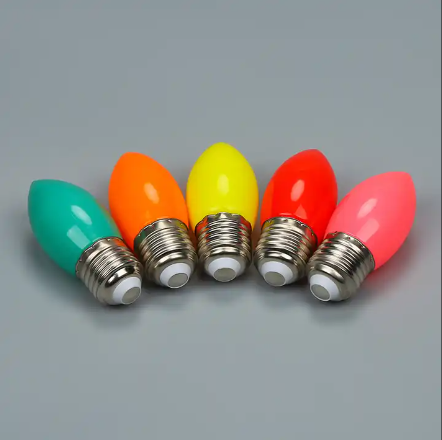 Warm White Color LED Bulbs White LED Lamp Color Bulb C35 220-240V