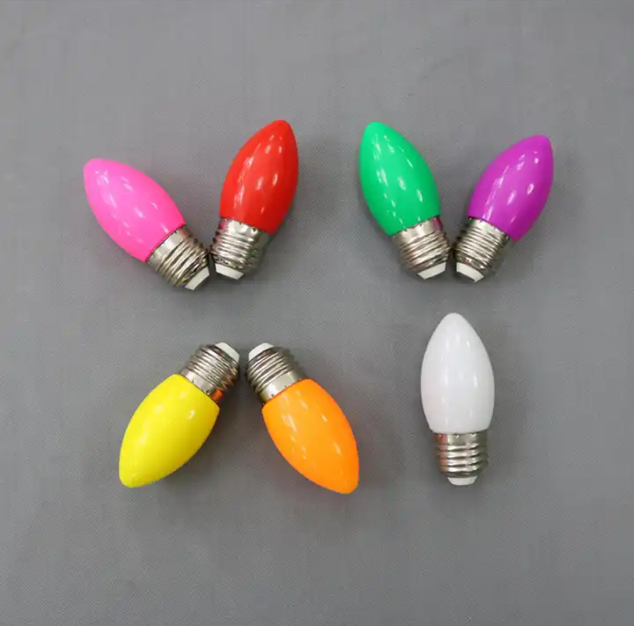 Warm White Color LED Bulbs White LED Lamp Color Bulb C35 220-240V