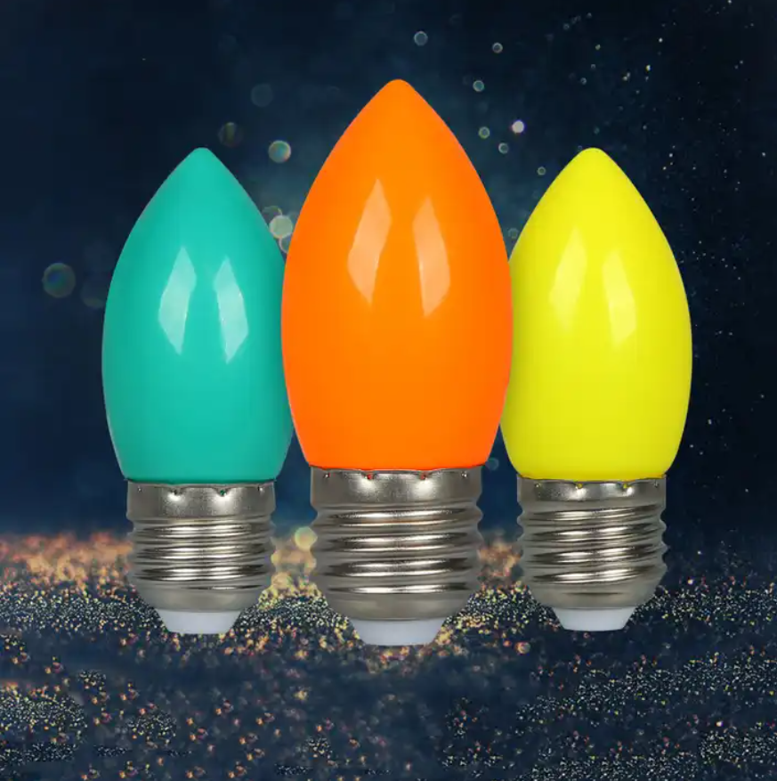 Warm White Color LED Bulbs White LED Lamp Color Bulb C35 220-240V