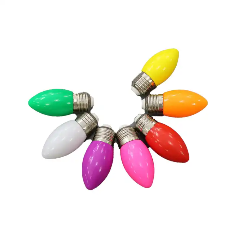 Warm White Color LED Bulbs White LED Lamp Color Bulb C35 220-240V