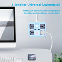 Gelistar Universal Extension Socket 4 Outlets 2 USB Port Power Socket with Switch